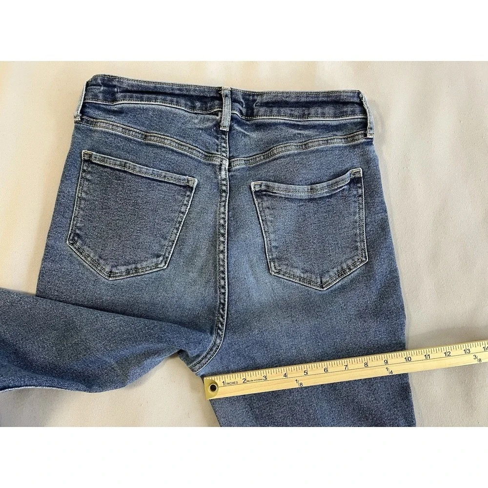 Old Navy Higher High Rise Flare‎ Sz 8 Stretch Medium Blue (29